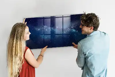Magnetinė rašymo lenta tamsus dangus ir žvaigždės