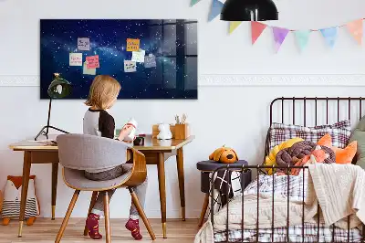 Magnetinė rašymo lenta tamsus dangus ir žvaigždės