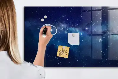 Magnetinė rašymo lenta tamsus dangus ir žvaigždės