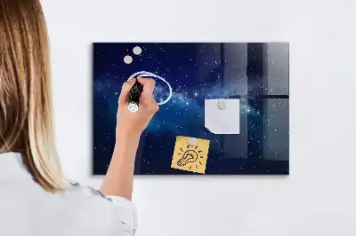 Magnetinė rašymo lenta tamsus dangus ir žvaigždės