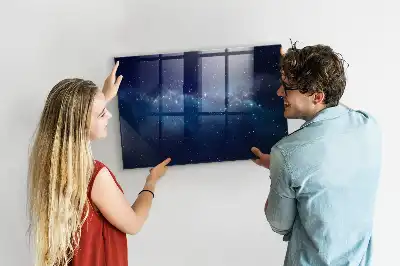 Magnetinė rašymo lenta tamsus dangus ir žvaigždės