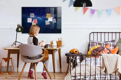 Magnetinė rašymo lenta tamsus dangus ir žvaigždės
