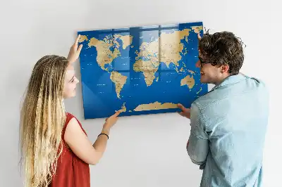 Magnetinė sauso valymo lenta pasaulio žemėlapis