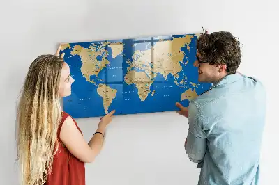 Magnetinė sauso valymo lenta pasaulio žemėlapis