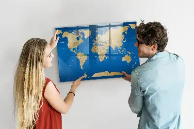 Magnetinė sauso valymo lenta pasaulio žemėlapis