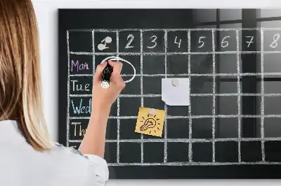 Magnetinė lenta sauso valymo pamokų tvarkaraštis