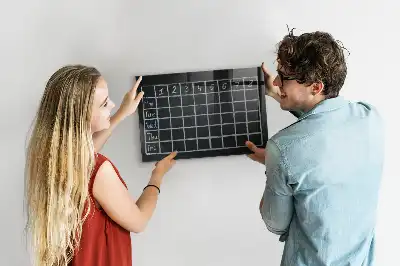 Magnetinė lenta sauso valymo pamokų tvarkaraštis