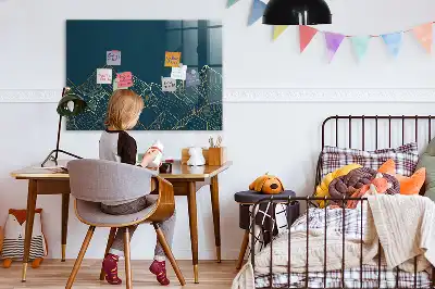 Magnetinė rašymo lenta kalnų eskizo dizainas