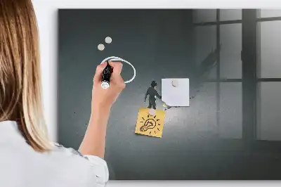 Magnetinė rašymo lenta su žygeivio tamsoje dizainu