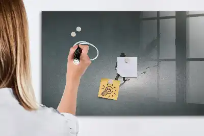 Magnetinė rašymo lenta su žygeivio tamsoje dizainu