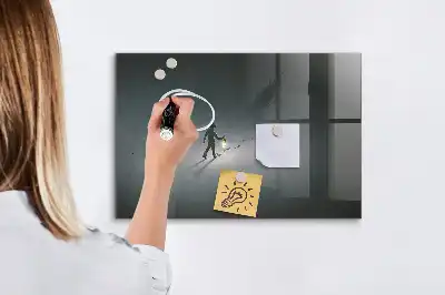 Magnetinė rašymo lenta su žygeivio tamsoje dizainu