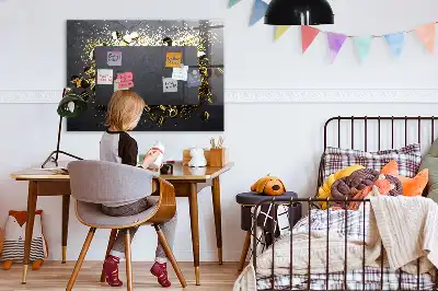 Magnetinė rašymo lenta auksiniais konfeti raštais