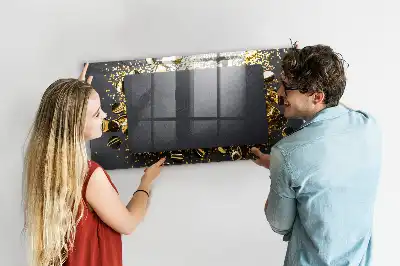 Magnetinė rašymo lenta auksiniais konfeti raštais