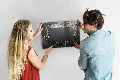 Magnetinė rašymo lenta auksiniais konfeti raštais