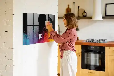 Magnetinė rašymo lenta spalvų sprogimo dizaino
