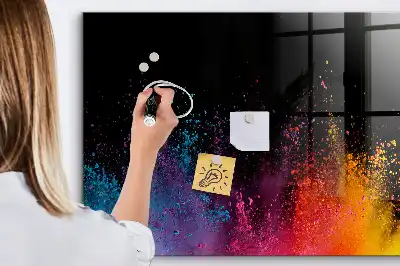 Magnetinė rašymo lenta spalvų sprogimo dizaino