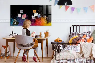Magnetinė rašymo lenta spalvų sprogimo dizaino
