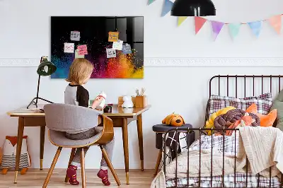 Magnetinė rašymo lenta spalvų sprogimo dizaino