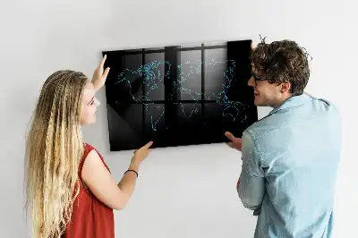 Magnetinė lenta pasaulio žemėlapio kontūras sausam valymui