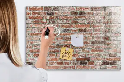 Magnetinė sauso valymo lenta plytų sienos rašto