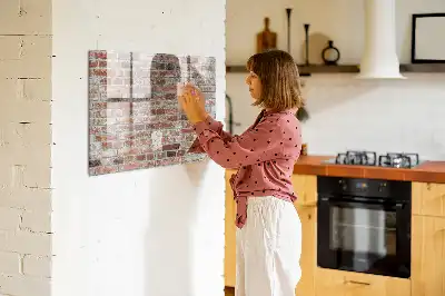 Magnetinė sauso valymo lenta plytų sienos rašto