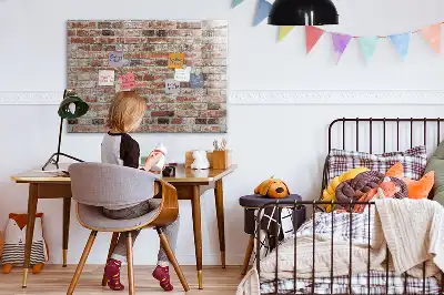 Magnetinė sauso valymo lenta plytų sienos rašto