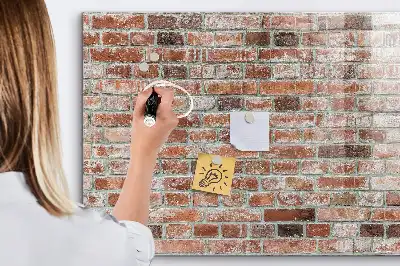 Magnetinė sauso valymo lenta plytų sienos rašto