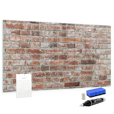 Magnetinė sauso valymo lenta plytų sienos rašto