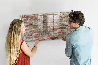Magnetinė sauso valymo lenta plytų sienos rašto