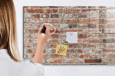 Magnetinė sauso valymo lenta plytų sienos rašto
