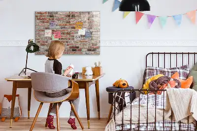 Magnetinė sauso valymo lenta plytų sienos rašto
