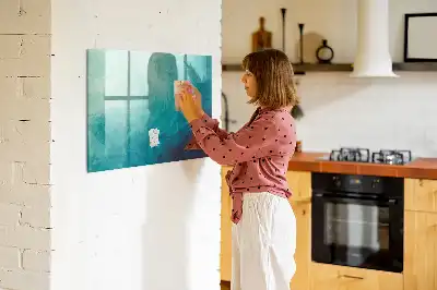 Magnetinė rašymo lenta gylio abstrakcijos raštas