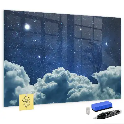 Magnetinė rašymo lenta su naktinės atmosferos dizainu