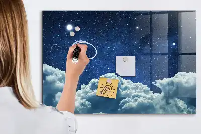 Magnetinė rašymo lenta su naktinės atmosferos dizainu