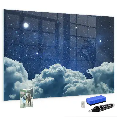 Magnetinė rašymo lenta su naktinės atmosferos dizainu