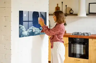 Magnetinė rašymo lenta su naktinės atmosferos dizainu