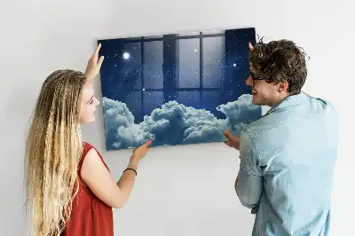 Magnetinė rašymo lenta su naktinės atmosferos dizainu