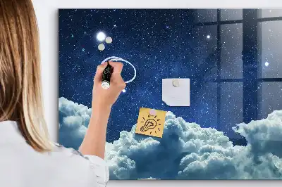 Magnetinė rašymo lenta su naktinės atmosferos dizainu