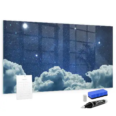 Magnetinė rašymo lenta su naktinės atmosferos dizainu