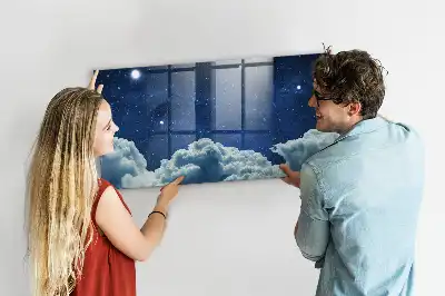 Magnetinė rašymo lenta su naktinės atmosferos dizainu