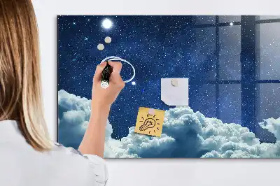 Magnetinė rašymo lenta su naktinės atmosferos dizainu