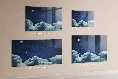 Magnetinė rašymo lenta su naktinės atmosferos dizainu