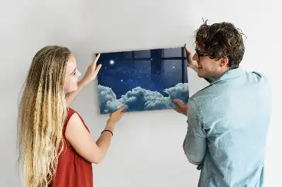 Magnetinė rašymo lenta su naktinės atmosferos dizainu
