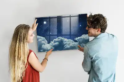 Magnetinė rašymo lenta su naktinės atmosferos dizainu
