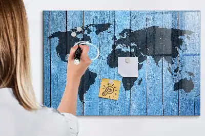 Pasaulio žemėlapis magnetinė sauso valymo lenta