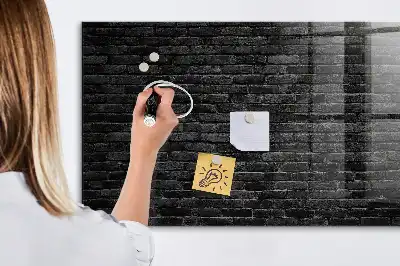 Magnetinė sauso valymo lenta tamsi plytų sienos imitacija