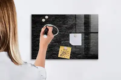 Magnetinė sauso valymo lenta tamsi plytų sienos imitacija