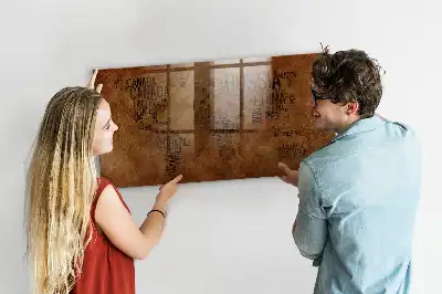 Magnetinė rašymo lenta žemėlapis su šalių pavadinimais
