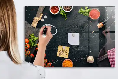 Magnetinė rašymo lenta virtuvės reikmenims