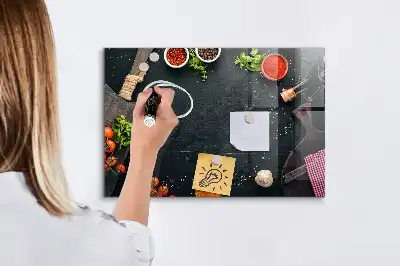Magnetinė rašymo lenta virtuvės reikmenims
